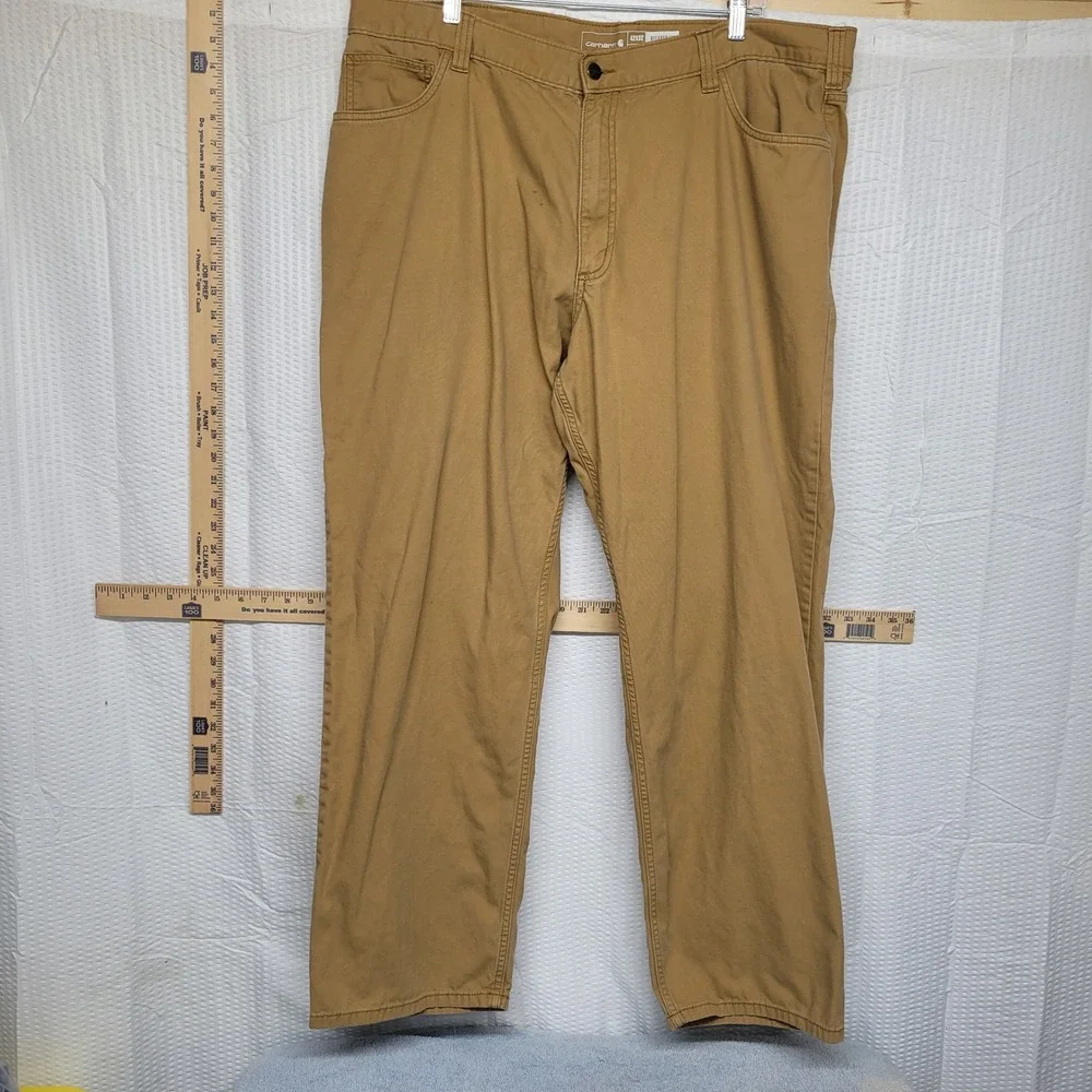 Carhartt Relaxed Fit Canvas Work Pants Mens 42x32 Brown Duck Carpenter‎ Trousers